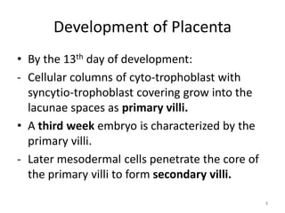 Comprehensive Overview of Placenta Development and Functions in ...