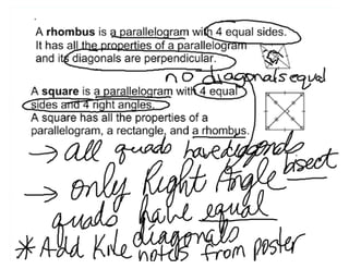 6.2 Properties of Quadrilaterals notes | PDF
