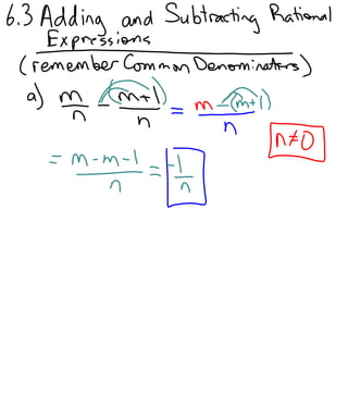 6.3 adding and subtracting radical expressions