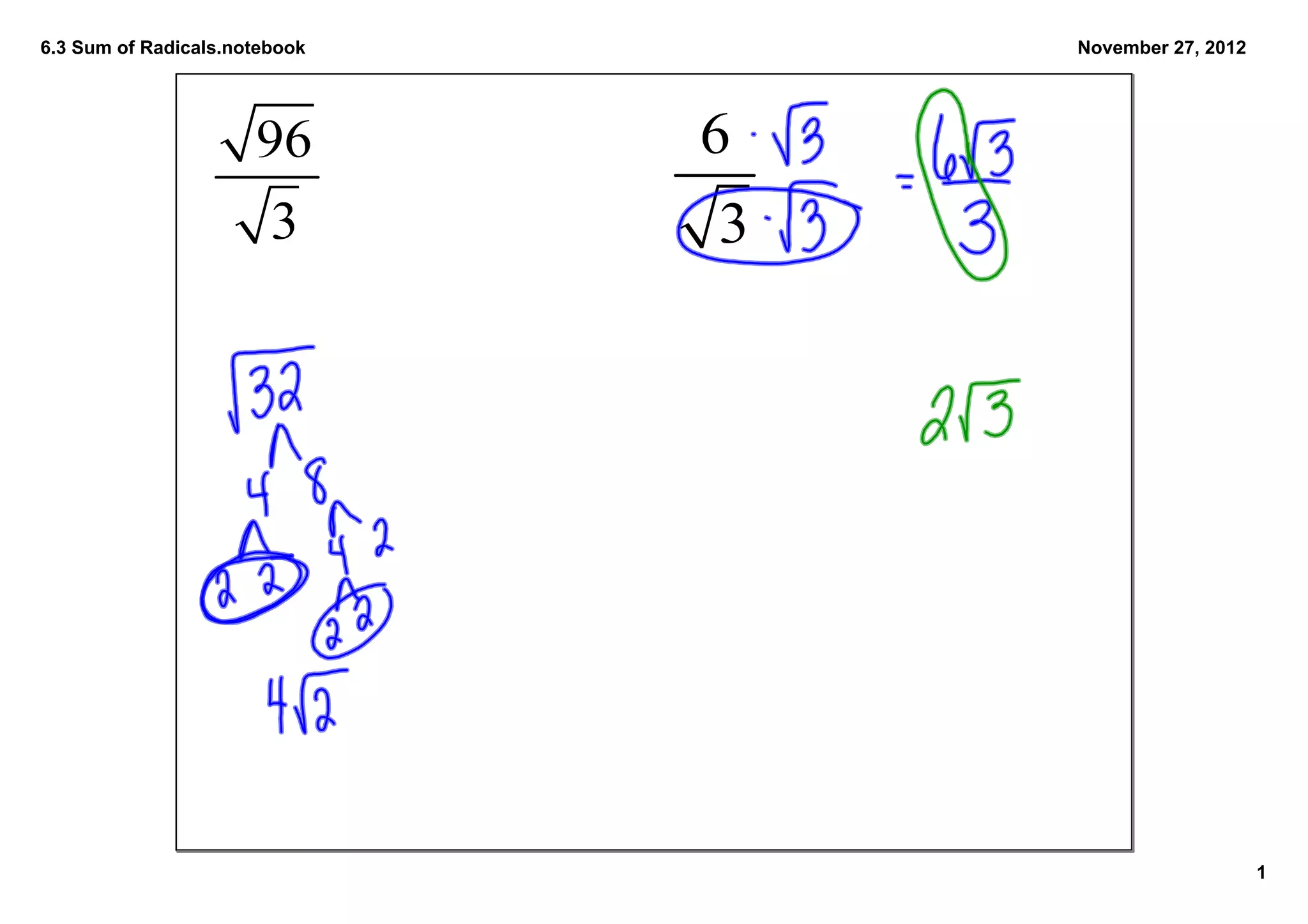 6.3 adding and subtracting radicals | PPT