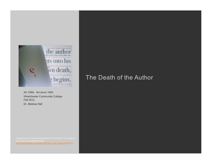 Death of the Author