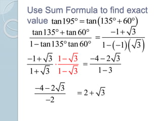6.4.1 sum and difference formulas | PPTX