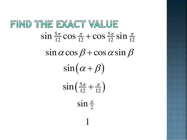 6.4.2 sum and difference formulas
