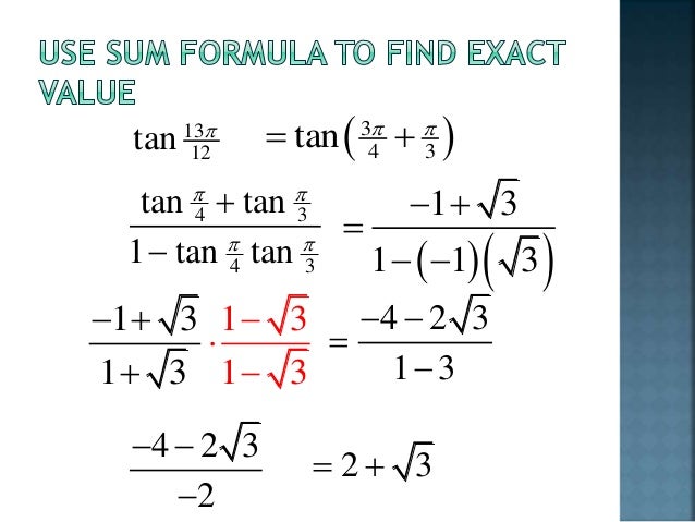 6.4.2 sum and difference formulas