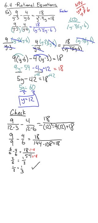 6.4   rational equations