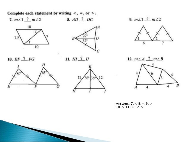 6 5 Inequalities In Two Triangles