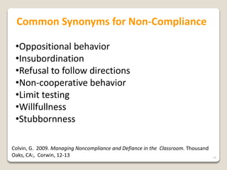 Corrective Response To Misbehavior