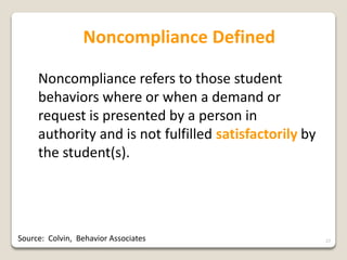 Corrective Response To Misbehavior