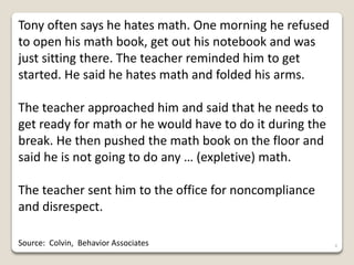 Corrective Response To Misbehavior