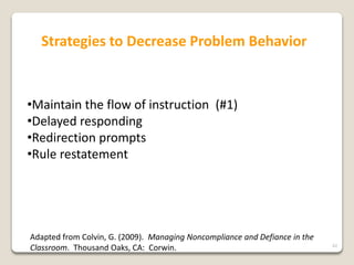 Corrective Response To Misbehavior