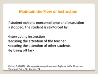 Corrective Response To Misbehavior
