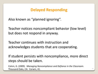 Corrective Response To Misbehavior