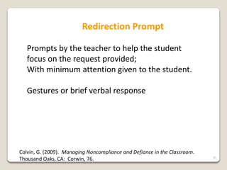 Corrective Response To Misbehavior