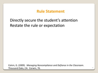 Corrective Response To Misbehavior