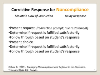 Corrective Response To Misbehavior