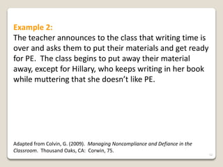 Corrective Response To Misbehavior