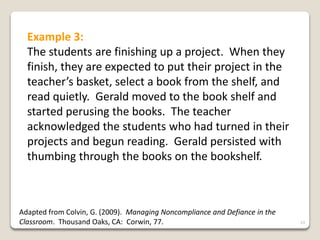 Corrective Response To Misbehavior