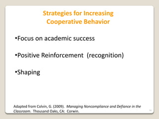 Corrective Response To Misbehavior