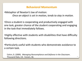 Corrective Response To Misbehavior