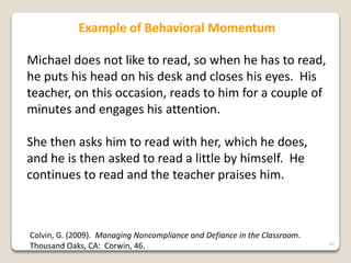 Corrective Response To Misbehavior