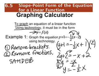 6.5 Parallel and Perpendicular Equations notes
