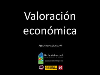 Valoración 
económica 
ALBERTO PIEDRA LEIVA  