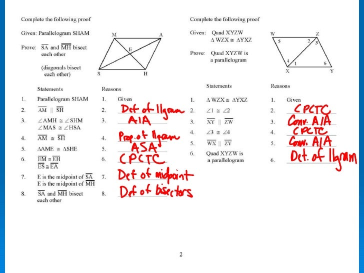 6 65 Quadrilateral Proofs Day 2 2009 6 65 Quadrilateral Proofs Day 2 2009