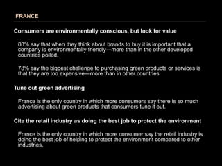 GERMANY

Germans focused on product information

 Germany is the only developed country in which consumers say green
 labe...