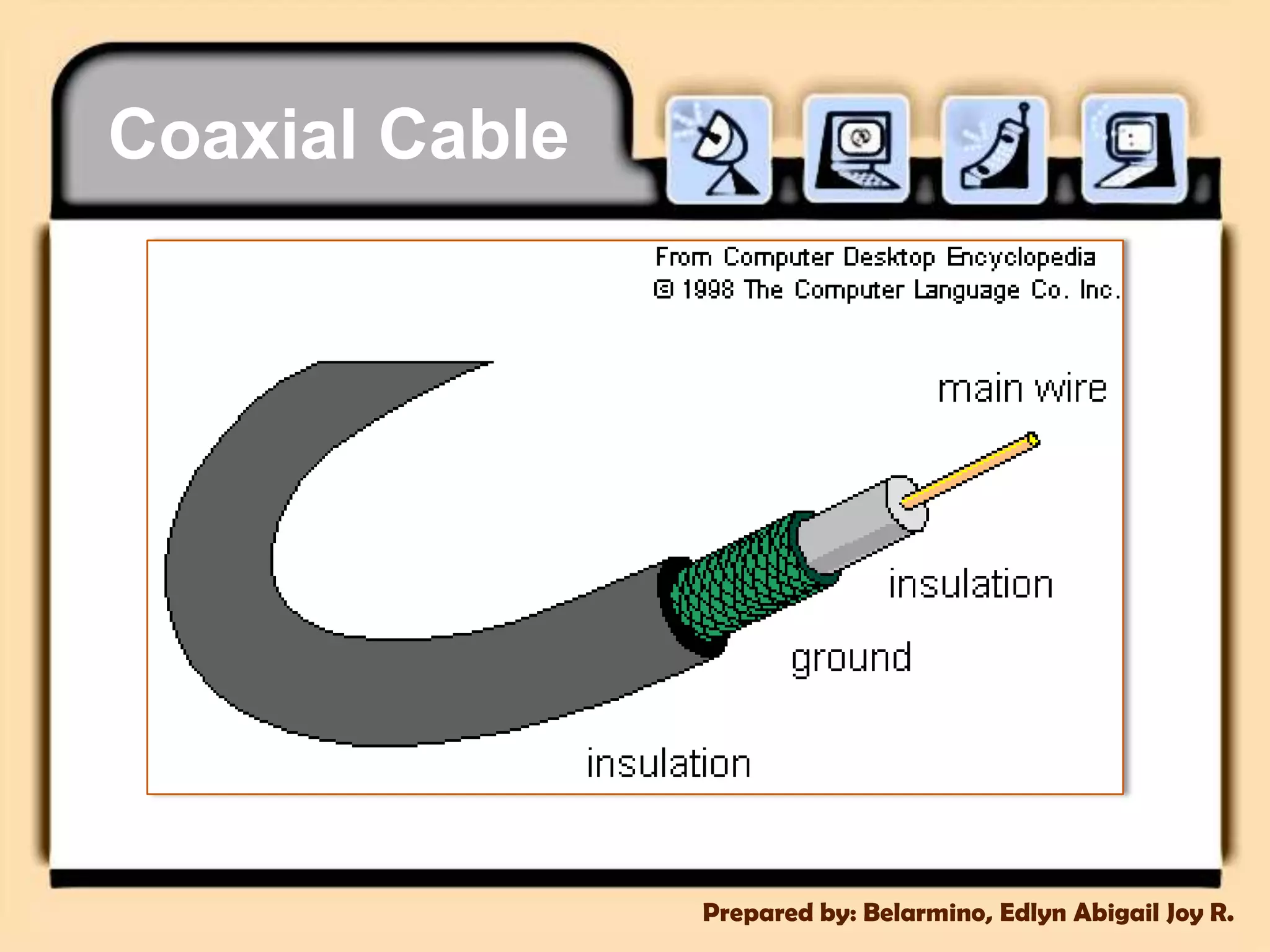 Coaxial CablePrepared by: Belarmino, Edlyn Abigail Joy R.