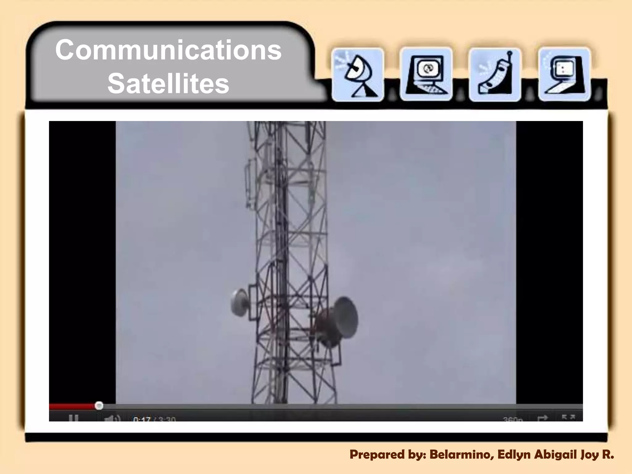CommunicationsSatellitesPrepared by: Belarmino, Edlyn Abigail Joy R.