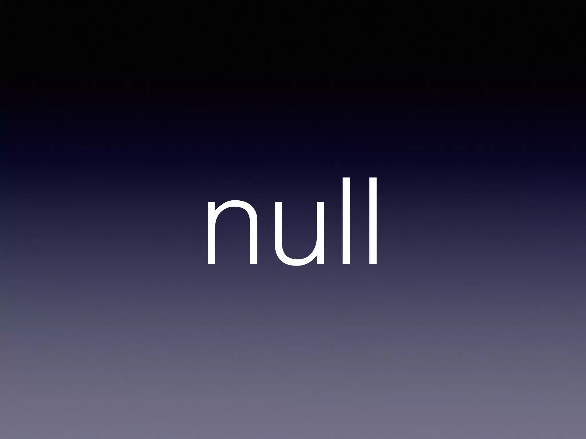 null
 