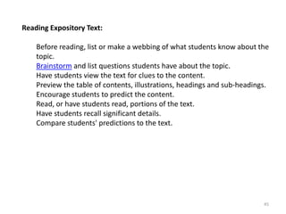 Paired response: Students analyze a text by  writing. Students read the selection. Students select a quote, passage, or line from the reading that they find meaningful and record it.Students write personal thoughts, feelings, and reactions in Column II. Exchange journals and respond to the writing of the partner.  In Column IV, the students respond to the comments  their partner wrote. Partners discuss.42