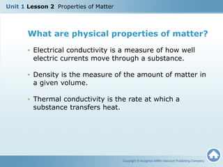 Properties of matter lesson #2 for middle school science | PDF