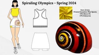 Spiraling Olympics - Spring 2024
Euro Jersey
Printed Sensitive Plus Sports
73% Micro PA
27% EA(Lycra)
 