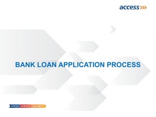 BANK LOAN APPLICATION PROCESS
 
