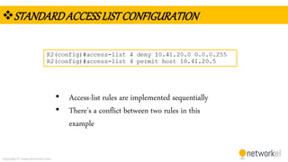 CCNA Access Control Lists | PPTX