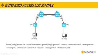 CCNA Access Control Lists | PPTX