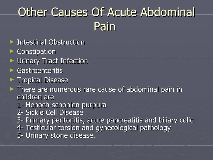 Acute abdominal pain