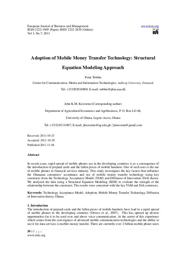 6 Adoption Of Mobile Money Transfer Technology 59 77 - 