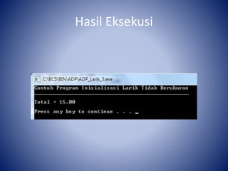 Hasil Eksekusi
 