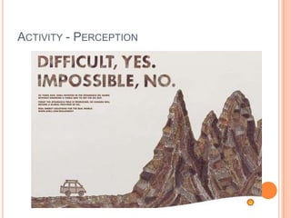 ACTIVITY - PERCEPTION
 