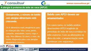 A alergia à proteína do leite de vaca (APLV)
 