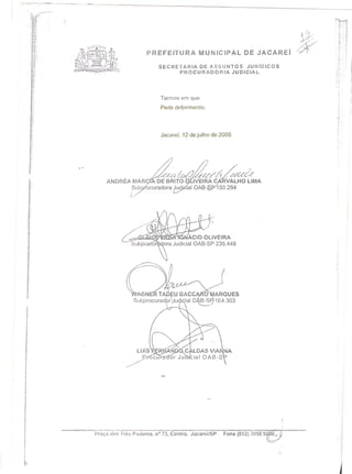 6º  AçãO Civel PúBlica Da Pmj 07 2005