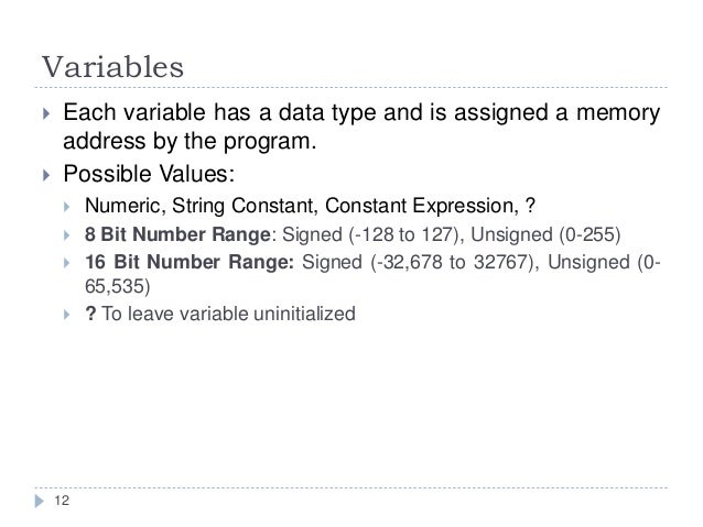Assembly Language Basics