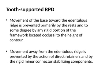 Direct Rpd 6-BIOMECHANICS OF RPD.pptx removable prosthodontics | PPTX