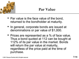 Par Value Examples 6. bond valuation | PPT