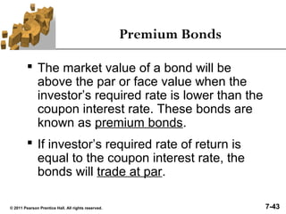 Bond Premium Example 6. bond valuation | PPT