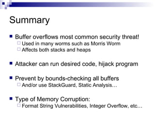 6 buffer overflows | PPT