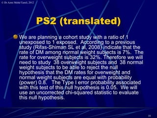 6. Calculate samplesize for cohort studies | PPT