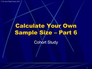 6 Calculate Samplesize For Cohort Studies